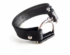 APOLLO | Equestrian leather bracelet | Leather Wrap | Stirrup Leather Cuff - AtelierCG™