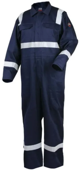 Black Stallion HI-VIS Deluxe FR Cotton Navy Coveralls CF2216-NV