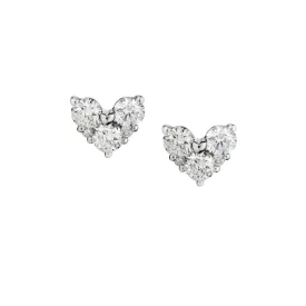 DIAMOND HEART STUDS