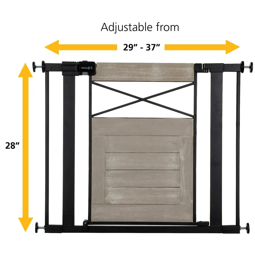 Easy Install Modern Farmhouse Gate - Grey