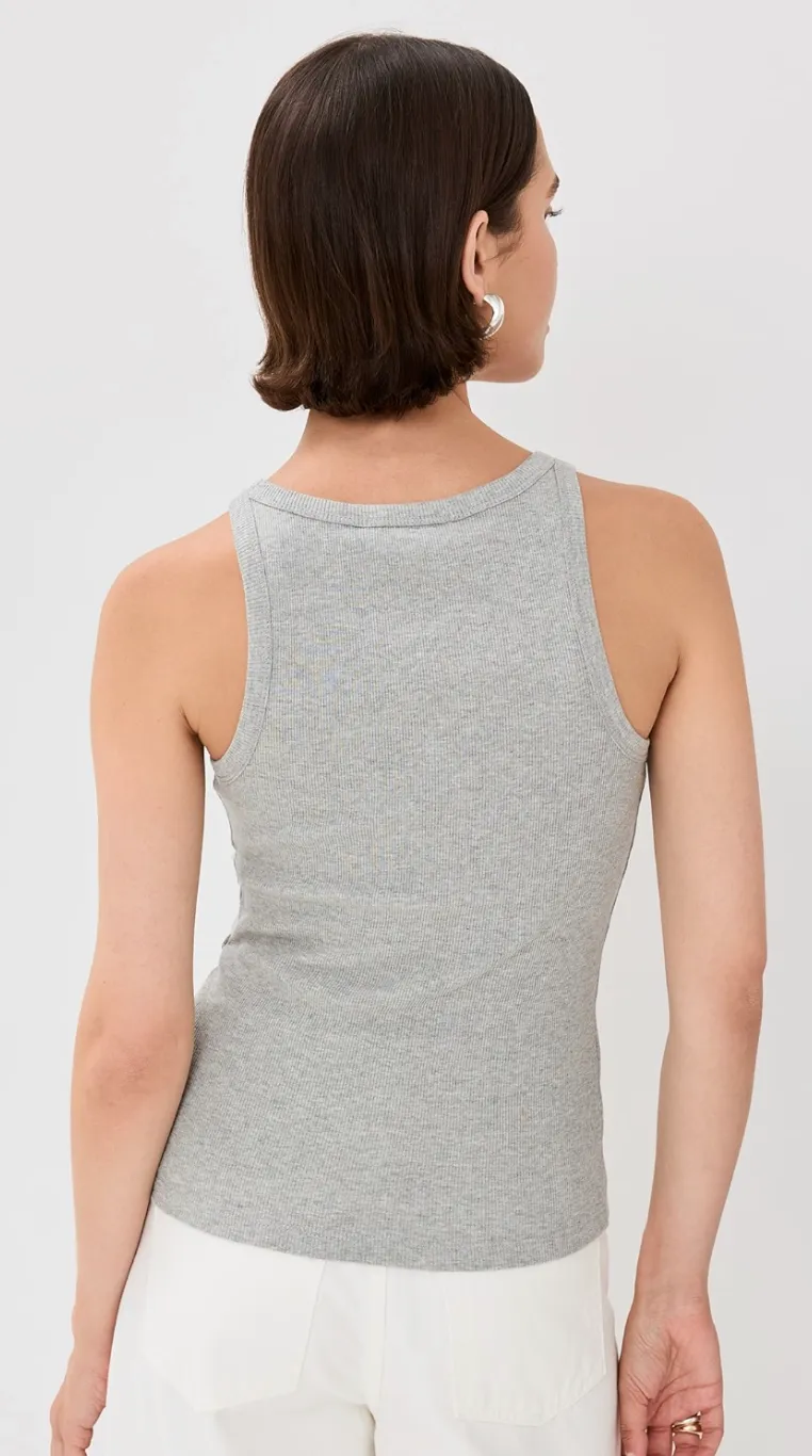 Jennifer Rib Tank Heather Grey