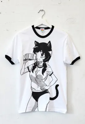 MILKGIRL White Ringer Shirt