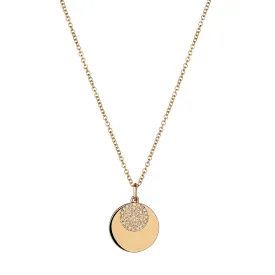 PAVÉ DIAMOND AND DISC NECKLACE