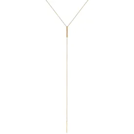 PAVÉ DIAMOND RECTANGULAR BAR LARIAT